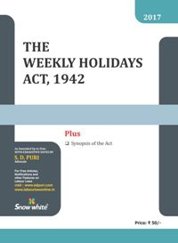  Buy THE WEEKLY HOLIDAYS ACT, 1942